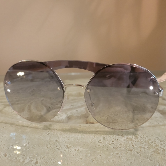 Prada SPR65T Sunglasses Modified Aviator Round Catwalk MA#1 - Picture 6 of 16